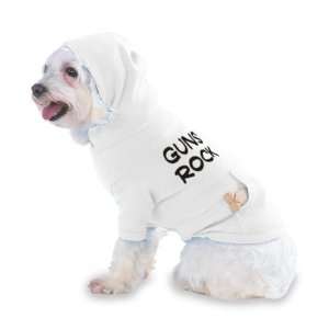 com Guns Rock Hooded (Hoody) T Shirt with pocket for your Dog or Cat 