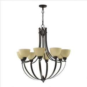  Harrison Eight Light Chandelier Finish Toasted Sienna 