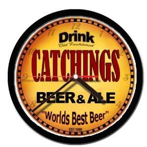  CATCHINGS beer and ale cerveza wall clock 