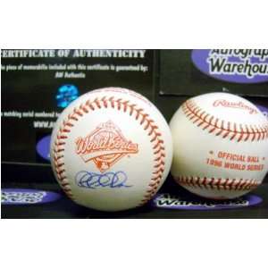 Jeff Nelson Autographed 1996 World Series Baseball  Sports 