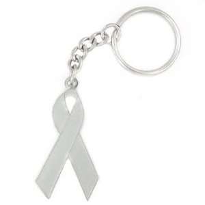  Awareness   Grey Ribbon Keychain 