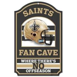   Saints NFL Wood Sign   11X17 Fan Cave Design
