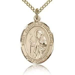  Gold Filled 3/4in St Joseph of Arimathea Medal & 18in 