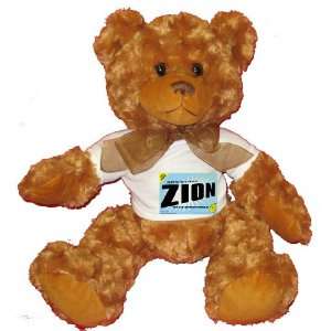 FROM THE LOINS OF MY MOTHER COMES ZION Plush Teddy Bear with WHITE T 