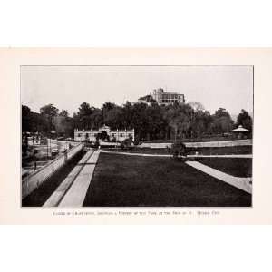  1911 Halftone Print Castle Chapultepec Hill Park Mexico 