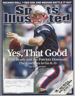October 22, 2007 Sports Illustrated Tom Brady New England Patriots 