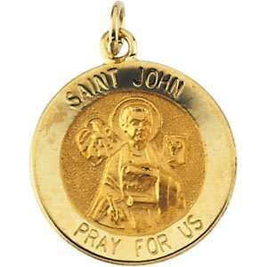  14K Yellow Gold St. John The Evangelist Medal 