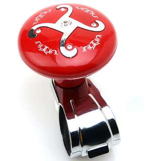Car Suicide Knob Steering Wheel Ball Spinner Handle Red  