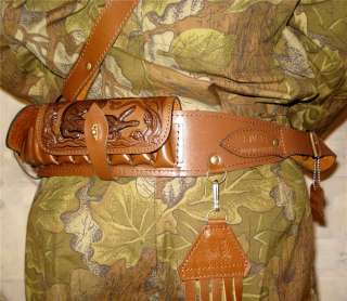 New Luxury Leather Bandolier. Hunting Cartridge belt. German bandoleer 