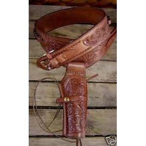  NEW Brown Genuine Leather Single Western Holster Cowboy 