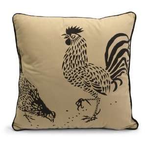  18 Distinct Tan Rooster Print Pastoral Country Accent 