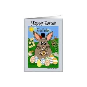  Happy Easter Caleb / Easter Name Specific / Mr. Bunny Card 