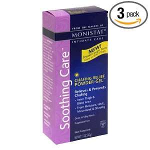 Monistat Soothing Care Chafing Relief Powder Gel, 1.5 Ounce Tubes 