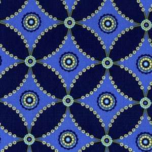 Michael Miller CrissCross Blue Fabric Arts, Crafts 