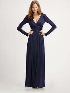 NEW* BCBG Ember South Pacific Low V Back Jersey Gown XS $298  
