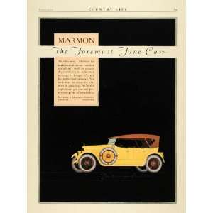   Indianapolis Yellow Four Passenger Speedster Car   Original Print Ad