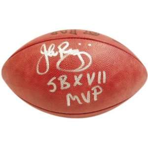 John Riggins Autographed Football with SB XVII MVP Inscription  