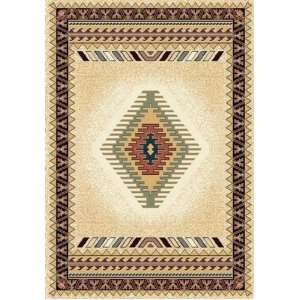 Ivory and Beige Tucson Southwestern Area rug Manhattan collection 3.11 