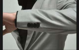 CBUNITED Shiny Gray Stylish 1 Button Blazer Jacket XS L  