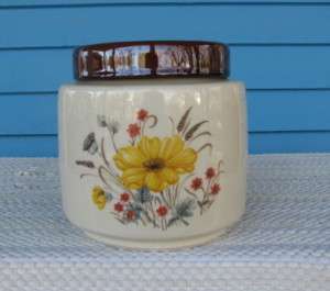 McCoy Pottery Floral Cylinder Cookie Jar  