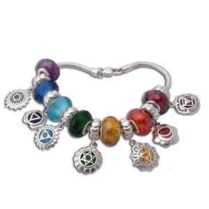  Good Vibes Chakra Charm Bead Bracelet Jewelry