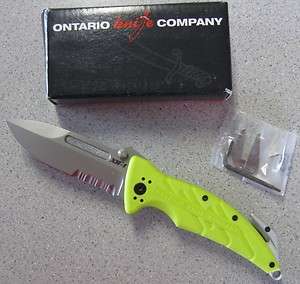   8763 XR 1 EXtreme Rescue Tactical Folding Knife GREEN / YELLOW  