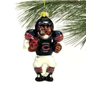  Chicago Bears Angry Football Player Glass Ornament Sports 