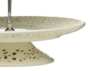 This beautiful three tier ceramic lace cake stand will enhance any 