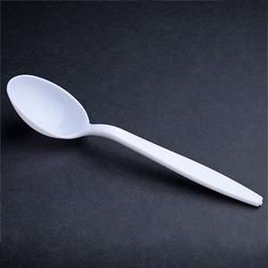   Weight White Plastic Soup Spoon 100 / Box
