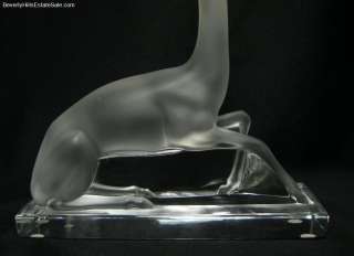 Beautiful & Rare Lalique Cerf Stag Art Deco Style Art Glass Sculpture 
