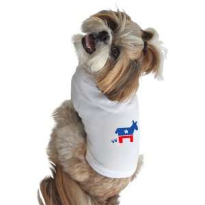  Ruff Ruff and Meow Dog Hoodie, Democrat, White, Small Pet 