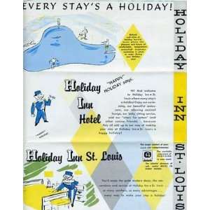  Holiday Inn Hotel Brochure St Louis Missouri 1950s US 66 