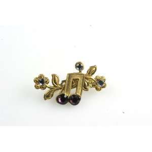  16th Notes Pin   Gold Musical Instruments