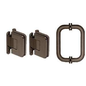  CRL Oil Rubbed Bronze Pinnacle Shower Pull and Hinge Set 