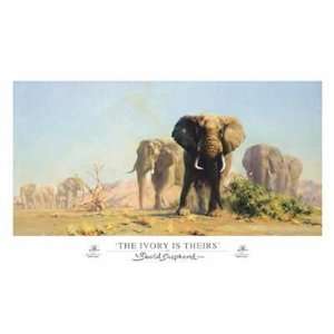  The Ivory Is Theirs by David Shepherd 36.00X18.00. Art 