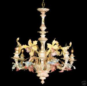 Capodimonte Mother of Pearl Chandelier 6 Light (New)  