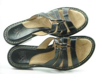 SOFFT Black Comfort Strappy Slides Sandals Shoes Womens 6.5 M  