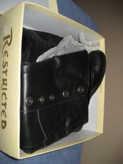   WOMENS JOCKEY KNEE HIGH BUTTON UP RIDING BOOT BLACK LEATHER SIZE 8.5