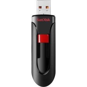  SanDisk Cruzer Glide 16 GB USB Flash Drive   Black, Red 