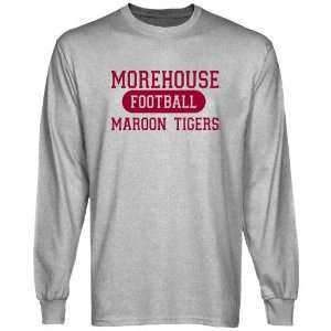  Morehouse Maroon Tigers Ash Custom Sport Long Sleeve T 