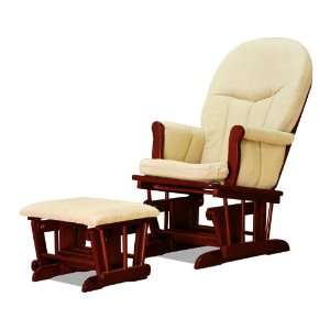  Athena Deluxe Glider Chair with Ottoman, Cherry Baby
