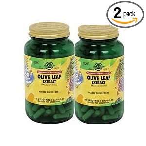  Solgar   Sfp Olive Leaf Extract, 180 Veggie Caps 2 Bottles 