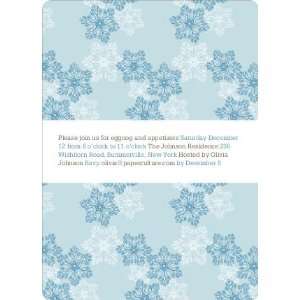 Snowflake Pattern Holiday Invitations