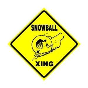  SNOWBALL CROSSING sign * street snow ball