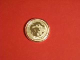 2012 1/2 oz Silver Australian Year of the Dragon Coin Lunar Series 2 