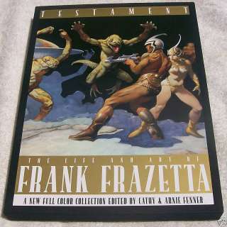 Rare Testament Frank Frazetta Hardcover HC w/ slipcase  