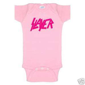 slayer pink baby onsie romper heavy metal clothes shirt  