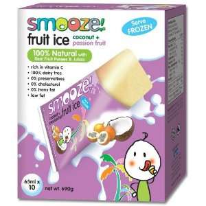 Smooze All Natural Fruit Ice, Coconut and Passion Fruit, 22 Ounce 