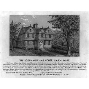  The Roger Williams House,Salem,MA,Essex County,c1886