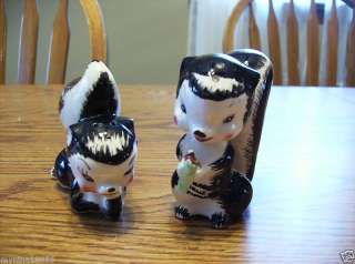 Vintage Skunk Salt & Pepper Shakers  